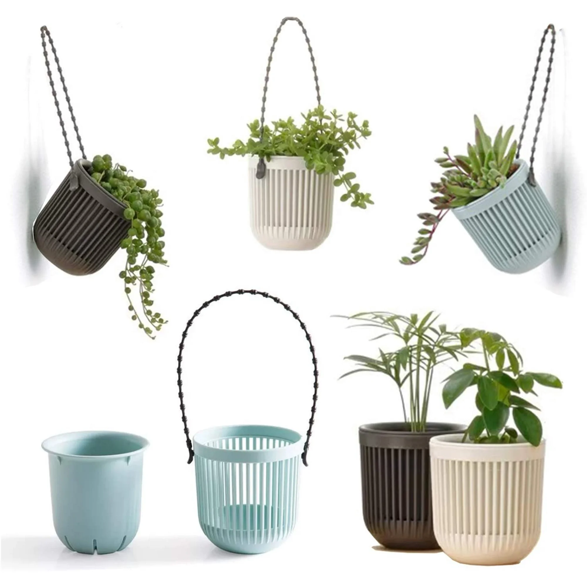 Green Hands MINI HANGING POT With DRAINAGE 8.7CM (3-1/2")